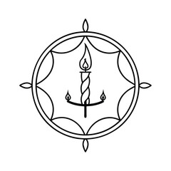 vector illustration of a heart shaped ornament