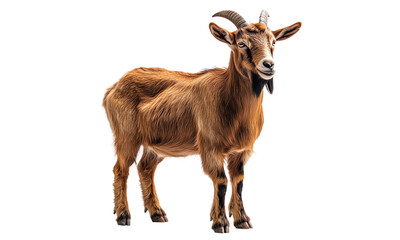 Fototapeta premium Farm Goat isolated on transparent white background, clipping path ,png 