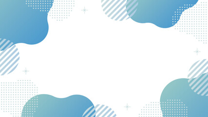 抽象的　シェイプ　青　幾何学　フレーム