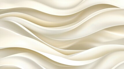 Obraz premium Abstract flowing curves of cream-colored fabric