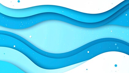 A flowing abstract design featuring layered waves in varying shades of blue, creating a calm and soothing visual effect