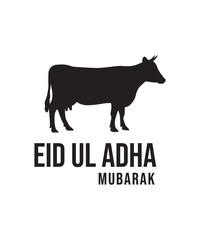 Naklejka premium Eid ul Adha Mubarak Logo Vector Template, Eid ul Adha Logo with Animals, 
