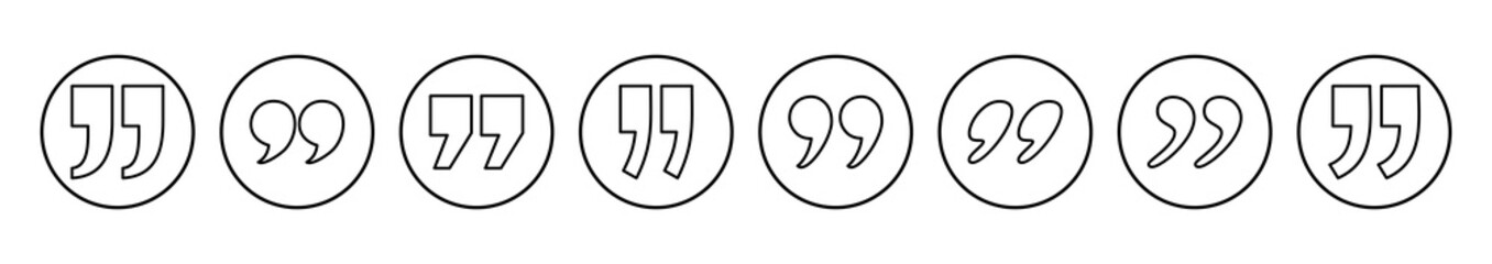 Quote icon vector. Quotation mark symbol.