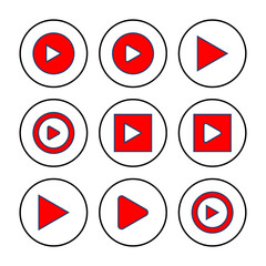 Play Icon vector. Play button vector icon