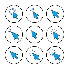 Click icon vector. pointer arrow icon. cursor icon vector