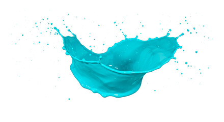 Vibrant Turquoise Paint Splash

