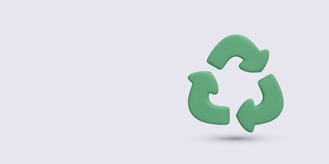 Recycle Symbol In Soft Minimal Style With Rounded Green Arrows. Perfect For Eco, Sustainability, And Environmental Design Projects. Vector Illustration.