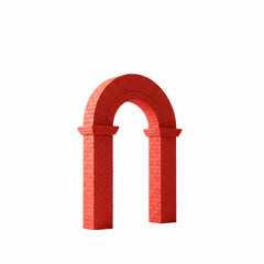 Fototapeta premium Red Archway Stock Photo Images
