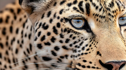 Fototapeta premium of a leopardâ€™s eye with sharp focus