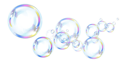 Clean Air Floating Bubbles PNG Isolated for Hygiene and Purity Concepts