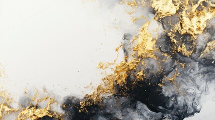 Abstract art with gold and black (1)