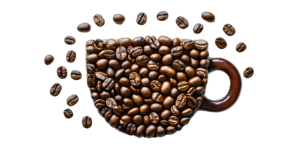 A creatively designed cup made from coffee beans, perfect for coffee lovers seeking a unique addition to their collection.