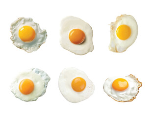 Realistic sunny side up eggs vector isolated on white background. Runny yolk fried eggs vector 