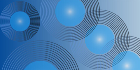 Gradient abstract background with circular line patterns. Vector illustration.