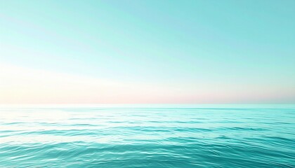 Fototapeta premium Calm ocean waves tranquil seascape aesthetic photography serene environment wide angle view natural beauty