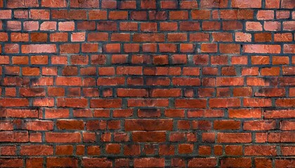 Naklejka premium Abstract old wall background with stained aged bricks, full panoramic view texture