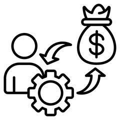 Money Management Icon Outline