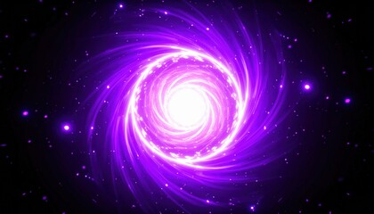 Obraz premium Cosmic spiral formation deep space digital art vibrant colors abstract view galactic concept