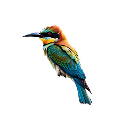 Fototapeta premium Isolated transparent png of bee eater bird