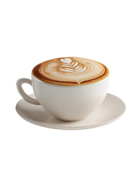 Latte Art Delight: A captivating close-up showcases the artistry of latte art, the creamy swirls and patterns dance atop a steaming cup of rich coffee, a feast for both the eyes and the senses.