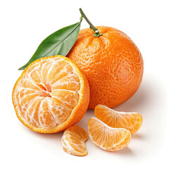 orange with leaf