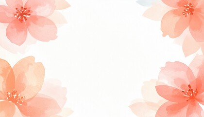 Naklejka premium Spring blossoms displayed in delicate watercolor art bright and cheerful floral design home decor soft ambiance