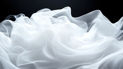Obraz premium Soft Flowing White Abstract Background Abstract Background Texture Flowing White Smoke Fluid Soft ai