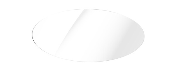 Glass effect, set of mirrors on transparent background, transparent glass showcase, mirror, window. Realistic glossy plate with glare, vector png.