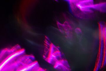 Abstract multicolor neon leak shine background for overlay. Light leaks collection