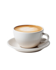 Latte in Ceramic Cup: a simple composition that showcases the beauty of a latte resting peacefully in a ceramic cup. this photograph captures a serene and calm mood