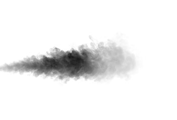 Abstract black smoke or mist. Abstract fog. Smoke overlay effect. Isolated on white background.