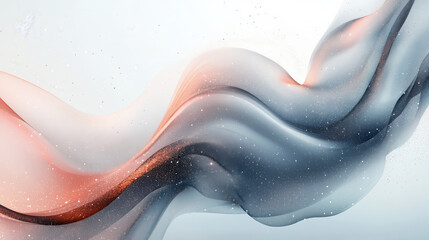Obraz premium Abstract flowing shapes in soft, pastel tones