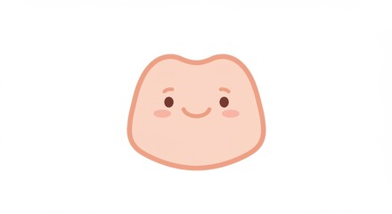 Adorable cartoon character with a cheerful expression and simple design perfect for children's content