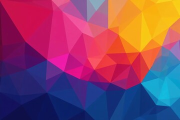 Obraz premium Abstract geometric shapes with vibrant color gradients, contemporary, minimalist, creative