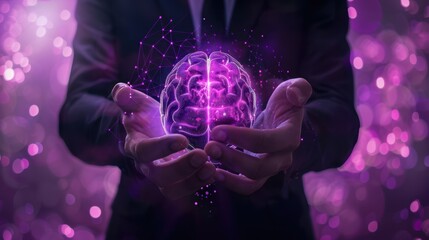 The glowing digital brain