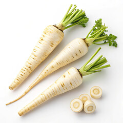 vegetables on a white background