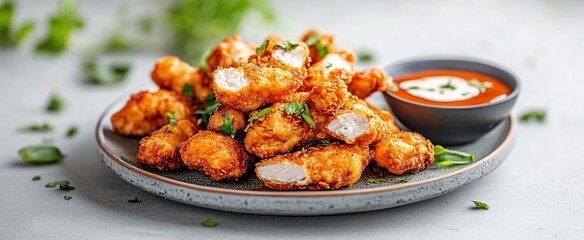 Crispy Fried Chicken Tenders with Dip