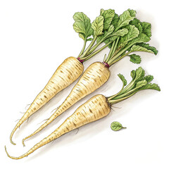 fresh vegetables on a white background