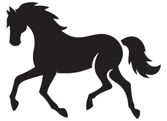 Elegant Horse Galloping Silhouette Symbolizing Freedom Strength and Grace