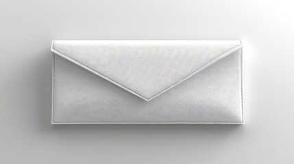 Elegant structured purse with clean lines and metallic detailing presented on white surface