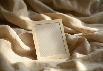 Portrait Frame Mockup on Fabric