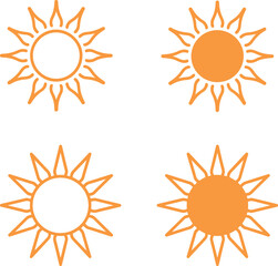 set of sun icons