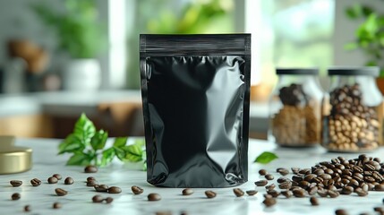 Black coffee packaging