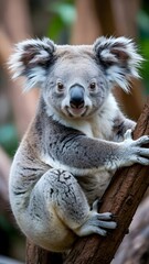 Obraz premium Adorable koala bear sitting on tree branch