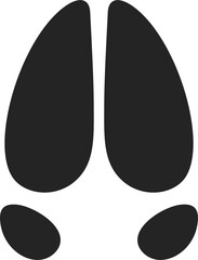 vector footprint of a deer
