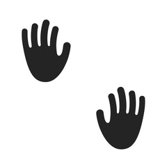 vector footprint of a monkey