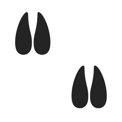 vector footprint of a goat