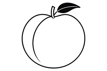 peach line art icon