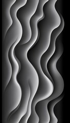 Abstract Background with Delicate Monochrome Waves, Dynamic Flowing Lines, and Smooth Transitions.