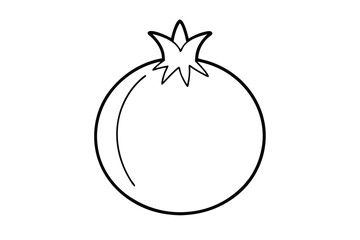 Pomegranate Icon – Fresh Fruit Symbol in Clean Vector Style for Digital & Print Use